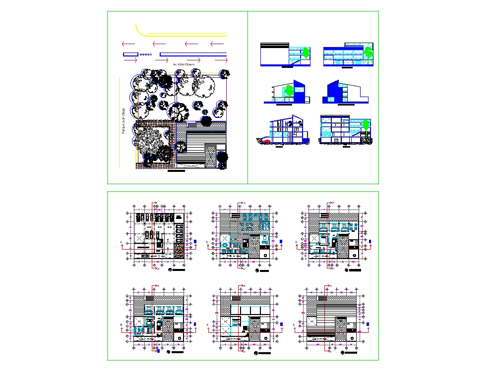 План гостиницы dwg