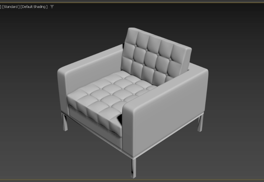 UPHOLSTERED ARMCHAIR IN 3D