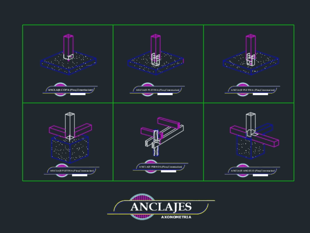 Detalles De Madera Anclajes En Autocad Cad Kb Bibliocad