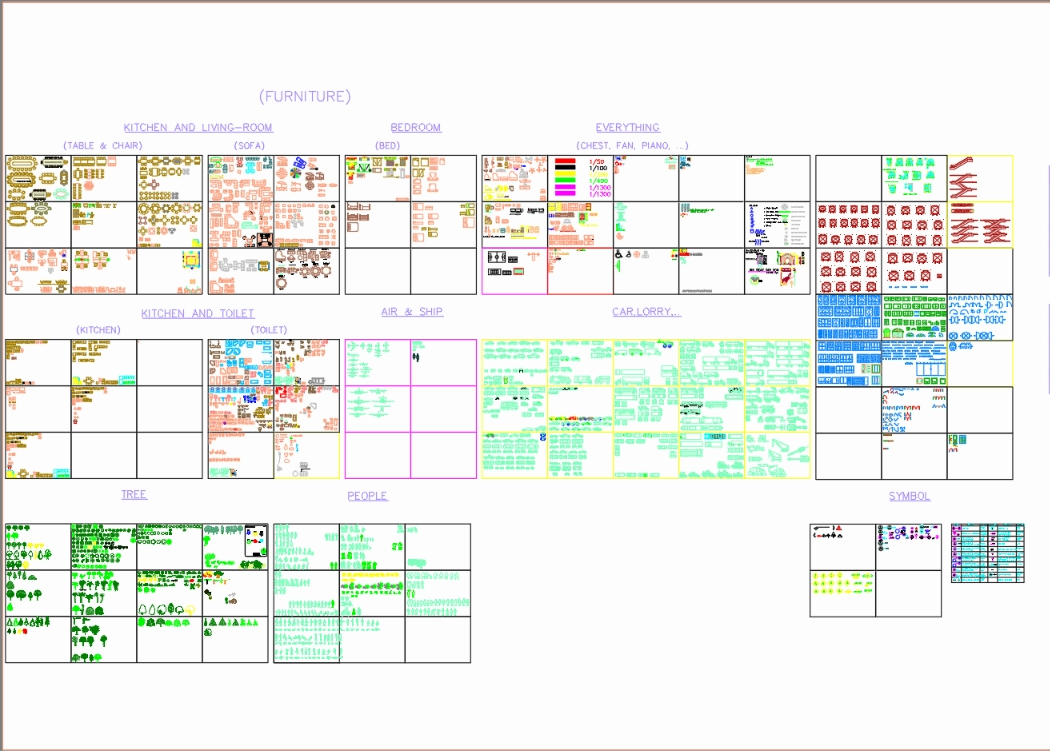 Blocos de jogos infantis em AutoCAD, Baixar CAD (1.37 MB)