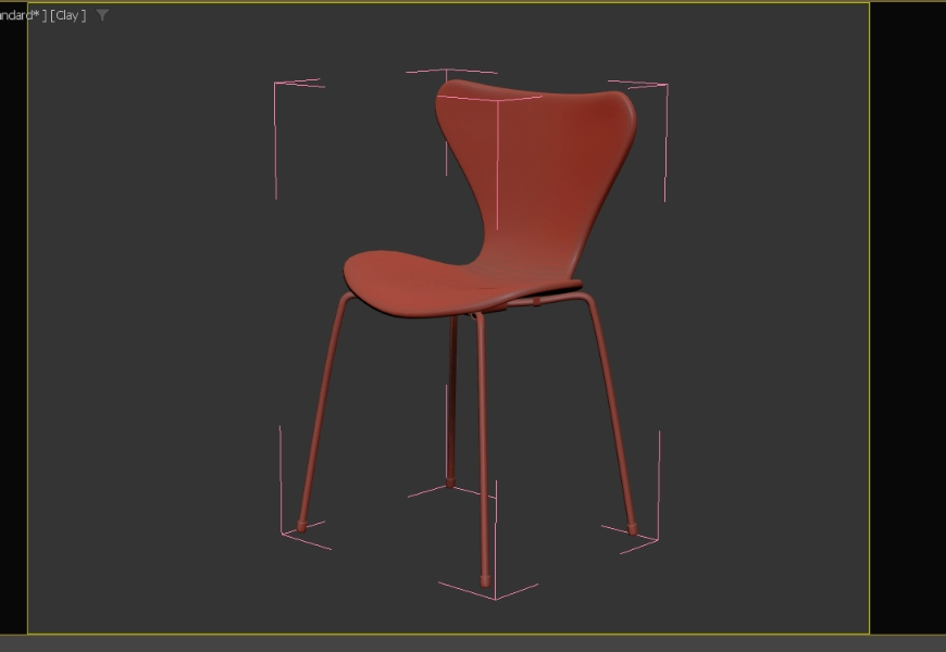 Stuhl 3d - - nach arne jacobsen 1955 design