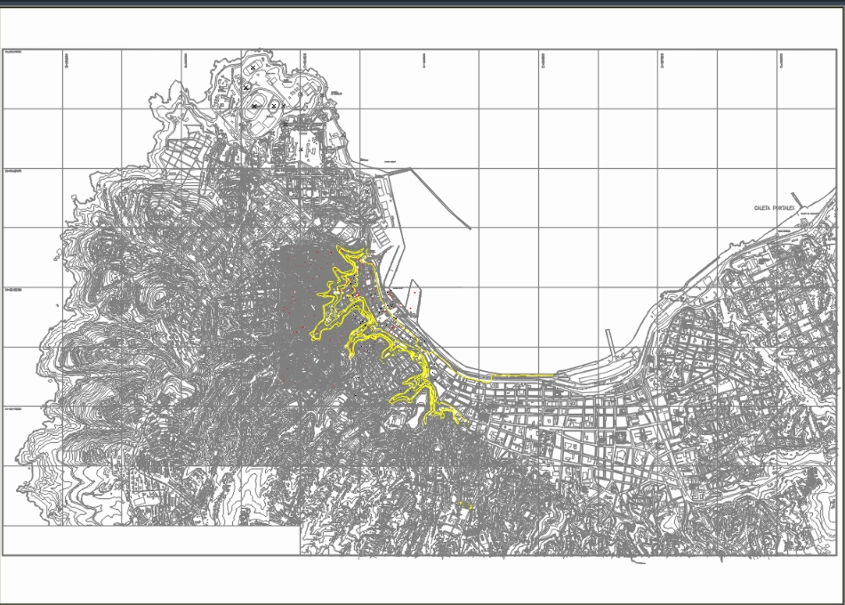 Plan de la ville de valparaiso