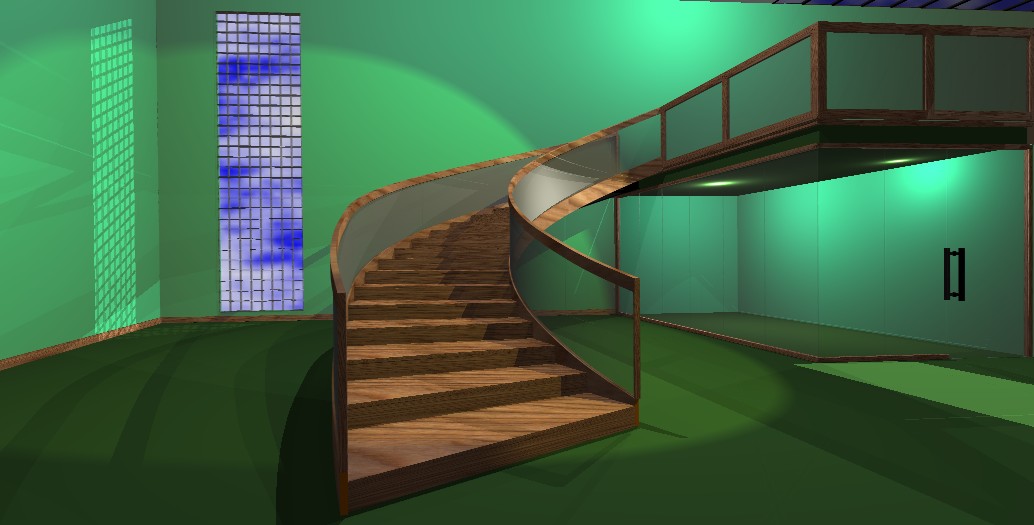 3D gebogene Treppe