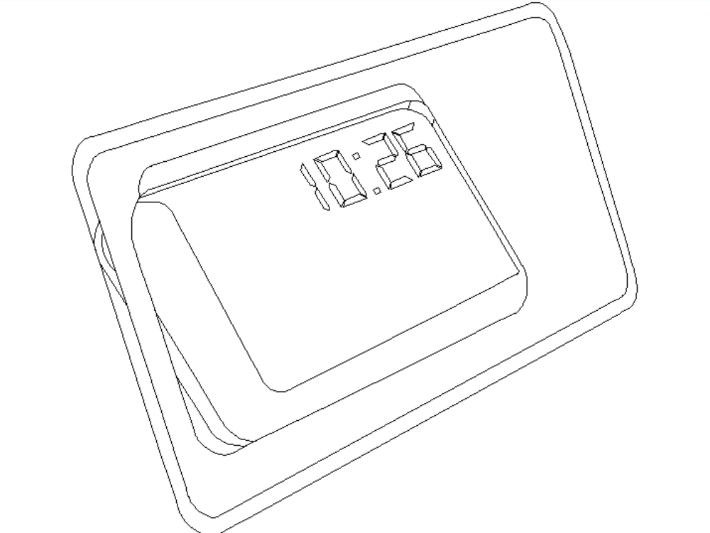 Wecker in AutoCAD | Kostenlos CAD herunterladen (22.12 KB) | Bibliocad