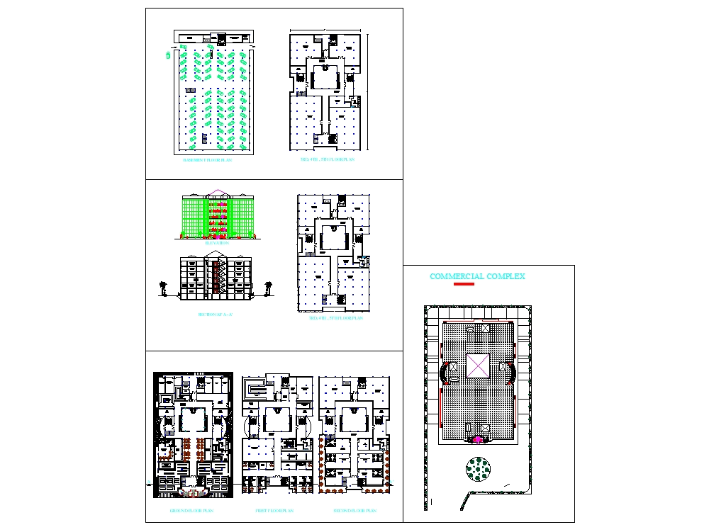 Shopping mall plan in AutoCAD | CAD download (5.46 MB) | Bibliocad