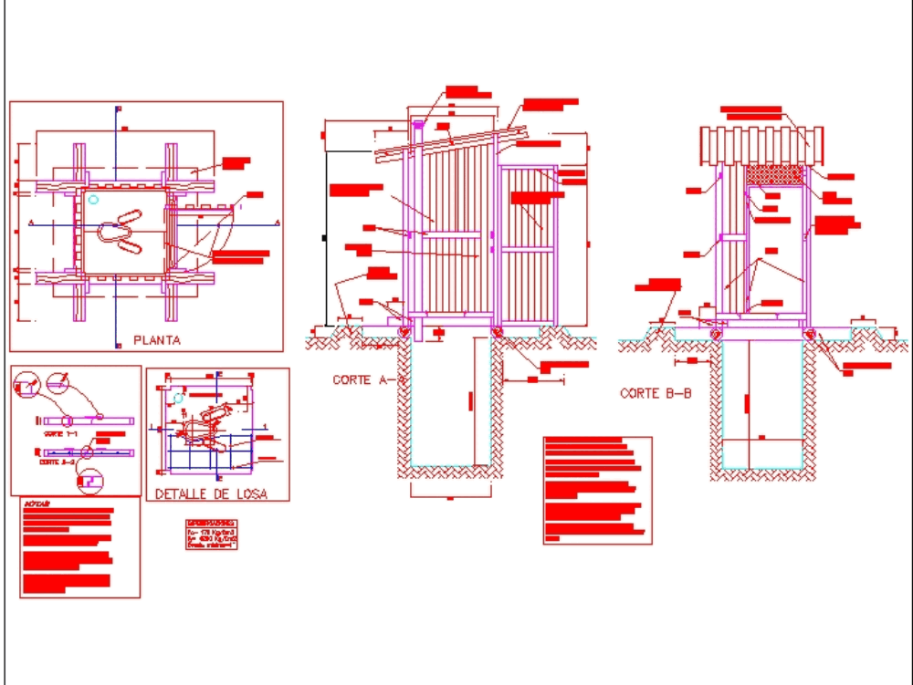 Letrina sanitaria de hoyo seco en AutoCAD | CAD (88.92 KB) | Bibliocad