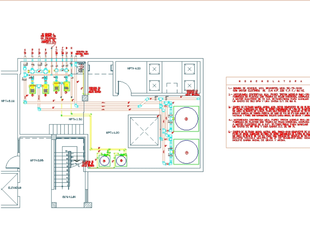 Pump room in AutoCAD | CAD download (191.15 KB) | Bibliocad boiler diagram how it works 