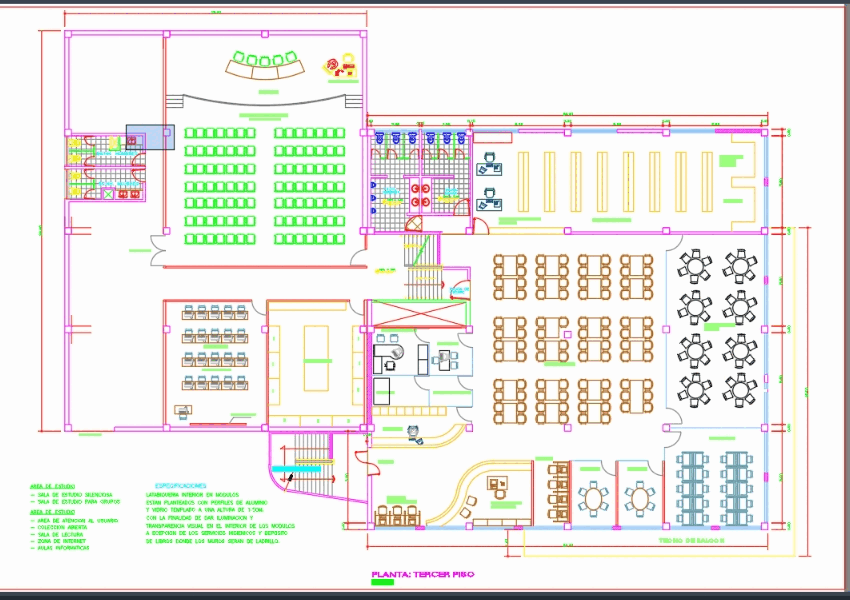 Library in AutoCAD | Download CAD free (479.62 KB) | Bibliocad