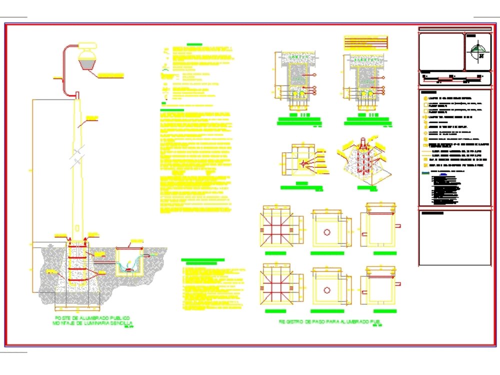 Alumbrado exterior en AutoCAD | Descargar CAD (176.19 KB) | Bibliocad
