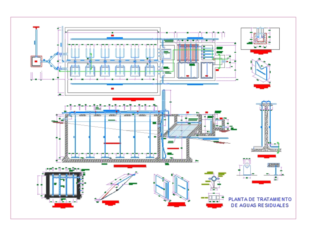 Plant wastewater treatment in AutoCAD | CAD (244.06 KB ... process flow diagram for wastewater treatment plant 