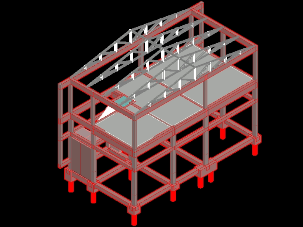 Estructura de edificio en 3D
