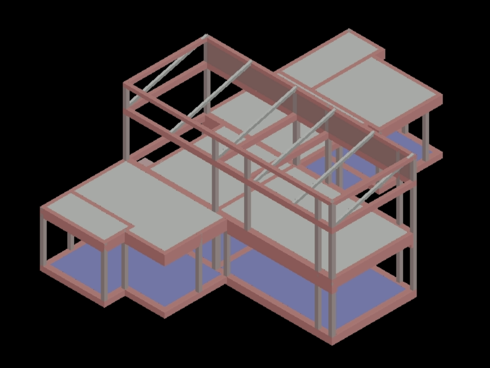 Housing structure in 3d.
