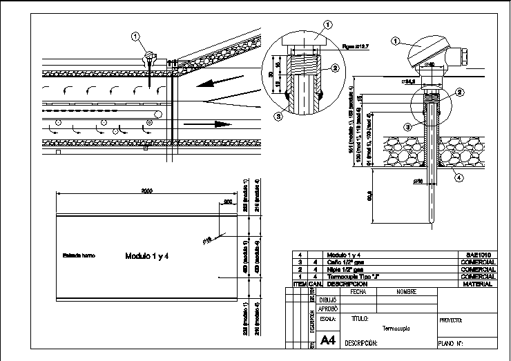 Thermocouple in AutoCAD CAD download (104.3 KB) Bibliocad
