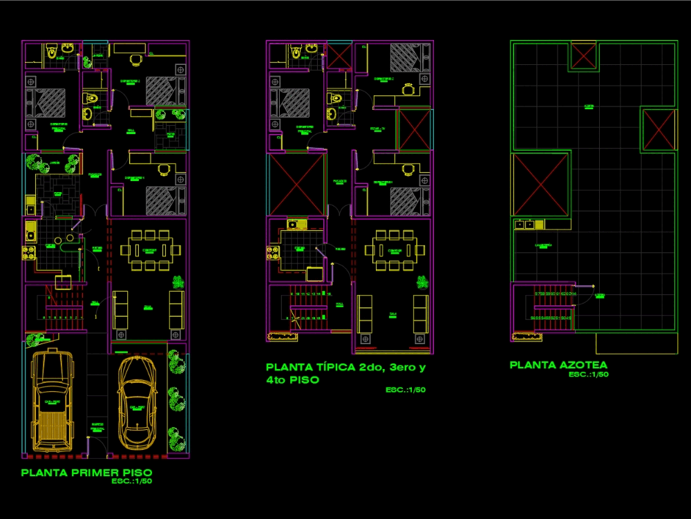 Casa Multifamiliar Com 4 Andares Em Autocad Cad 52054 Kb Bibliocad 4260