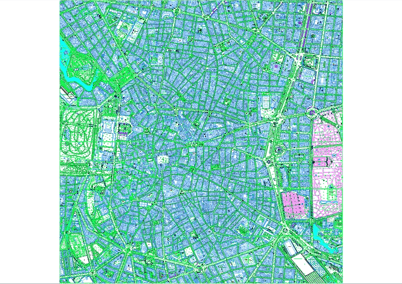 mapa madrid autocad Map Of Madrid In Autocad Download Cad Free 11 55 Mb Bibliocad mapa madrid autocad