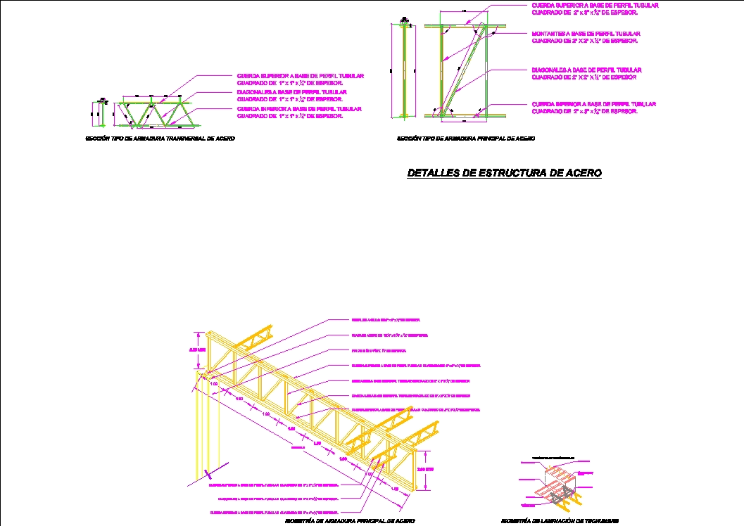 Detalle de estructura y techumbre de acero (148.04 KB) | Bibliocad