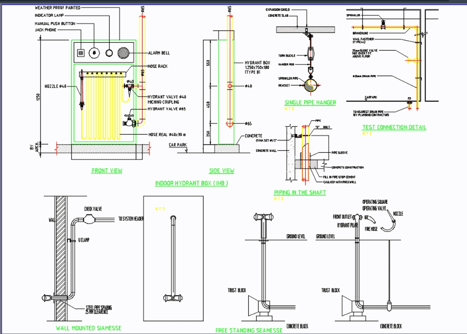 Fire hydrant detail  in AutoCAD CAD download 2 59 MB 