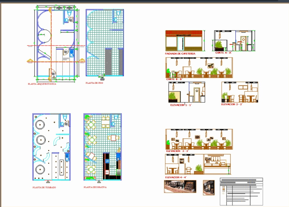 Cafeteria en AutoCAD | Descargar CAD gratis ( MB) | Bibliocad