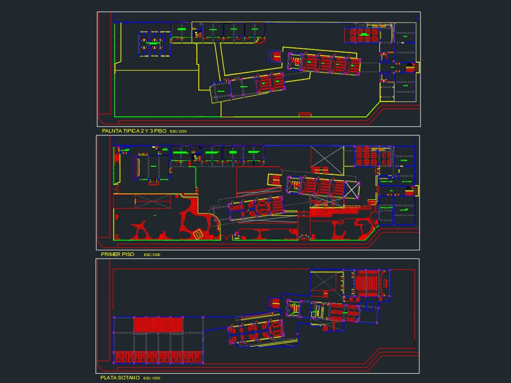 Architecture school plans in AutoCAD Download CAD free 