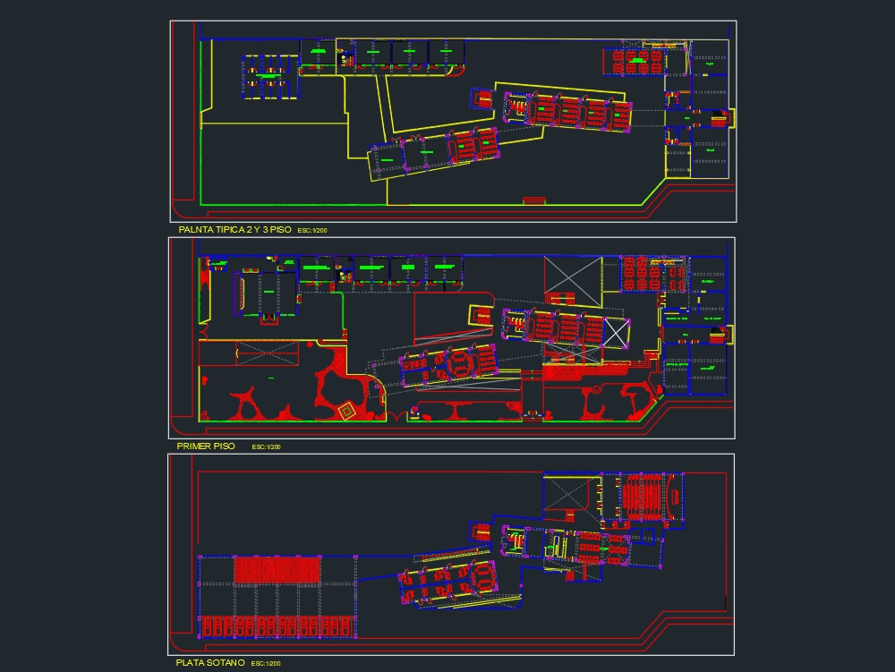  Architecture  school plans in AutoCAD  Download CAD free 