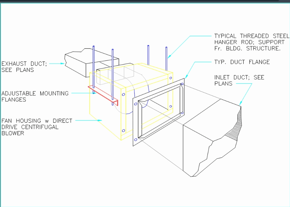 Exhaust fan--inline in AutoCAD | Download CAD free (14 KB ... rooftop unit schematic 