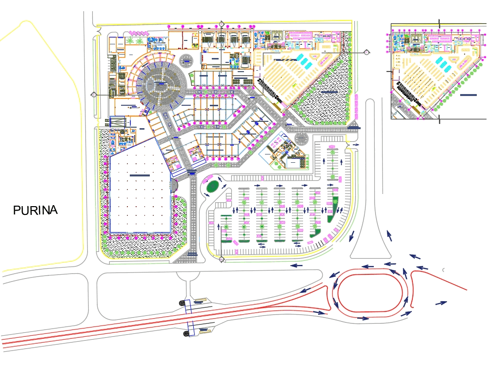 Centro Comercial Chiclayo En Autocad Cad 1 31 Mb Bibliocad