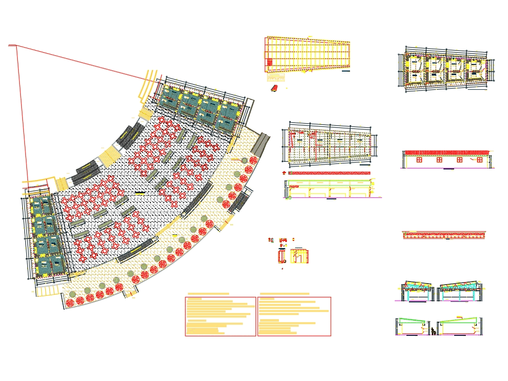 Food court in AutoCAD | CAD download (2.14 MB) | Bibliocad