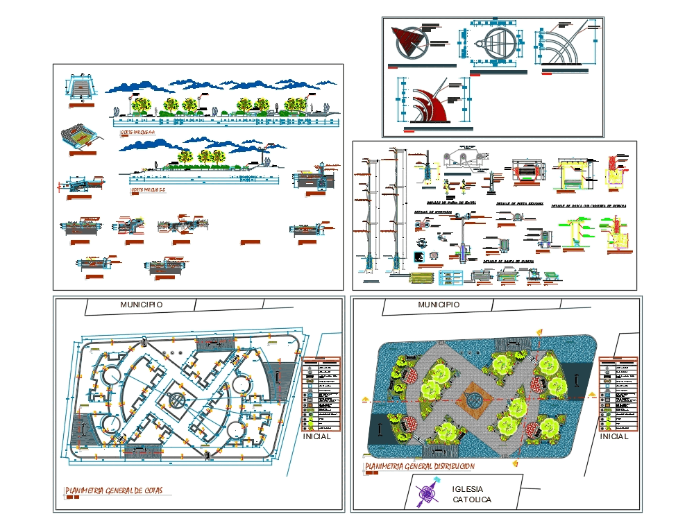 Park in AutoCAD | CAD download (2.82 MB) | Bibliocad