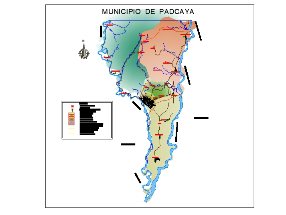 Karte von Bermejo, Bolivien.