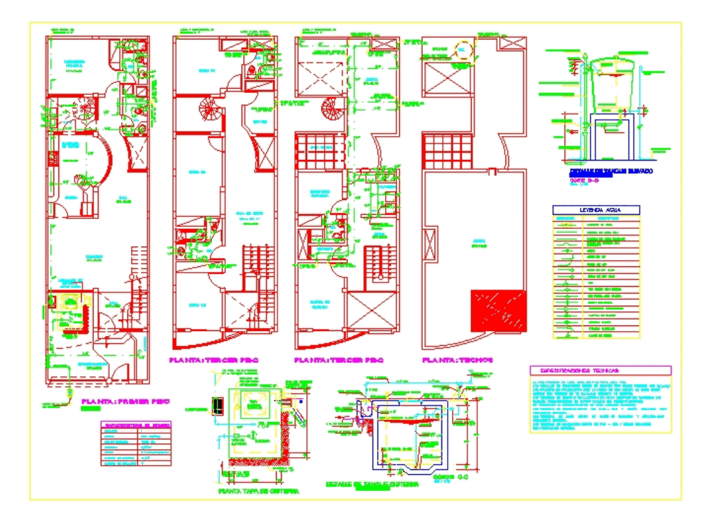 Water supply houses in AutoCAD | Download CAD free (190.79 KB) | Bibliocad