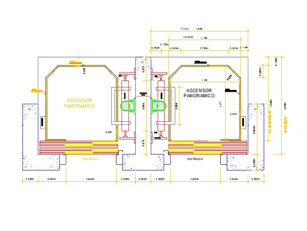 Detalle Ascensor En Autocad Descargar Cad 64 07 Kb Bibliocad