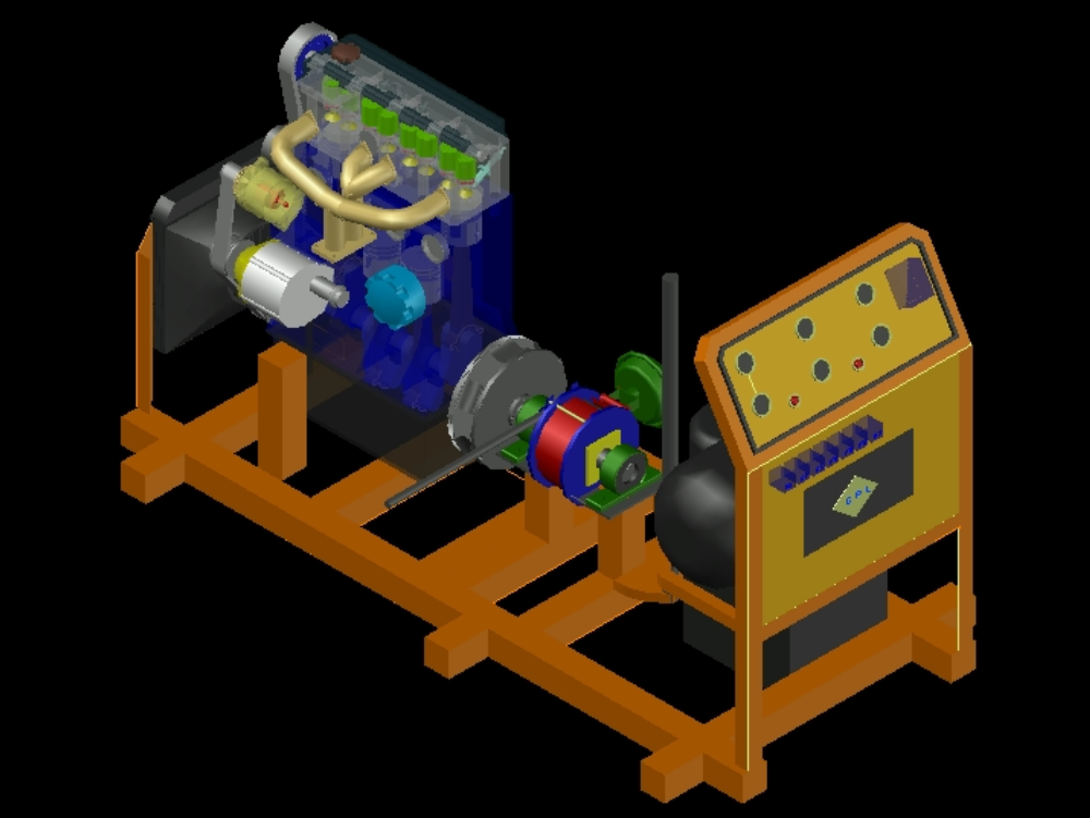 Motor hibrido en 3D
