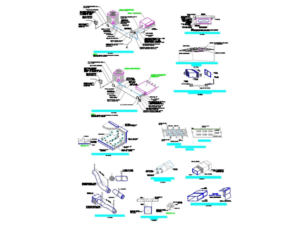 Air conditioning system in AutoCAD | CAD download (1.09 MB ... water cooled air conditioning diagram 