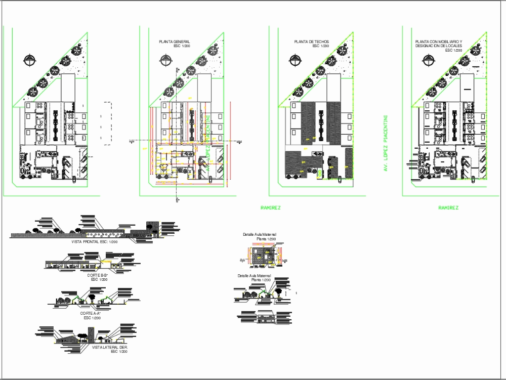 Jardim de infância em AutoCAD 31 Blocos CAD gratis