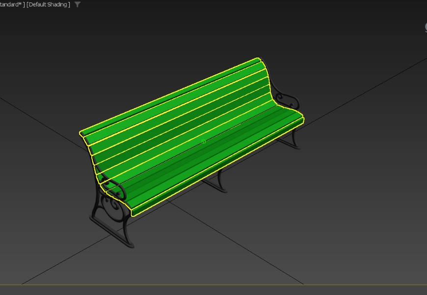 Park Bench in 3d