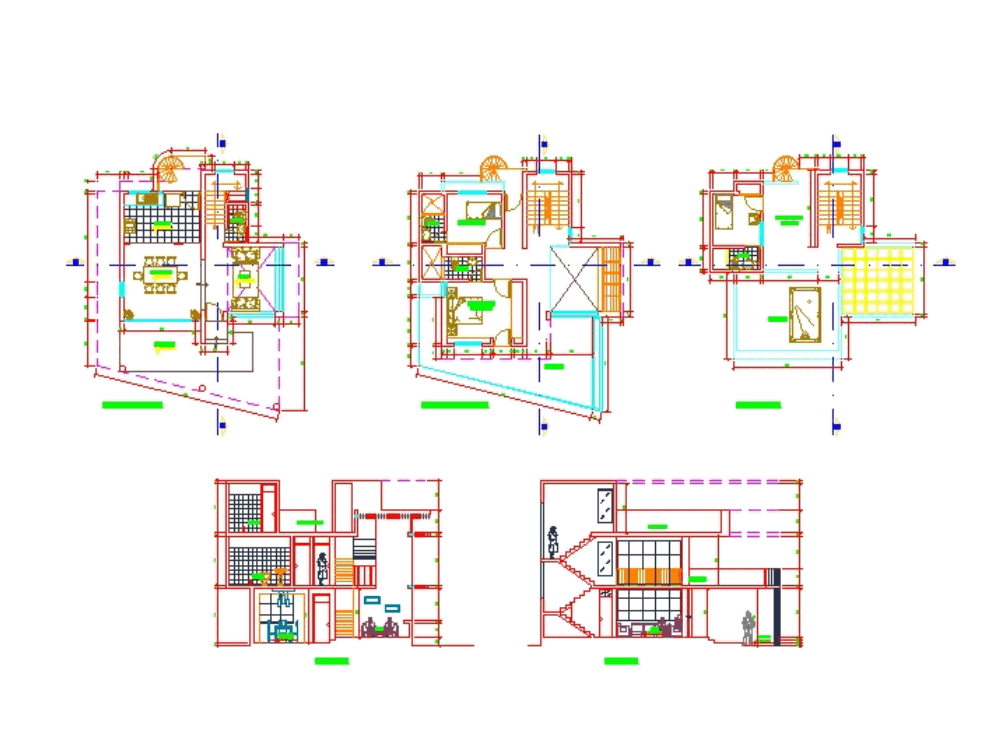 Casa Unifamiliar En Autocad Descargar Cad 219 01 Kb Bibliocad Hot Sex Picture 8090