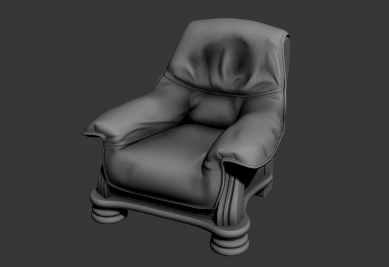 Fauteuil 10 - 3ds max