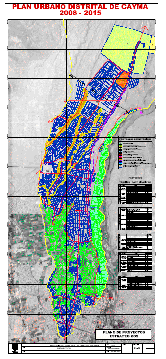 Map Cayma District, Arequipa, Peru-- Strategic Projects 2006 - 2015