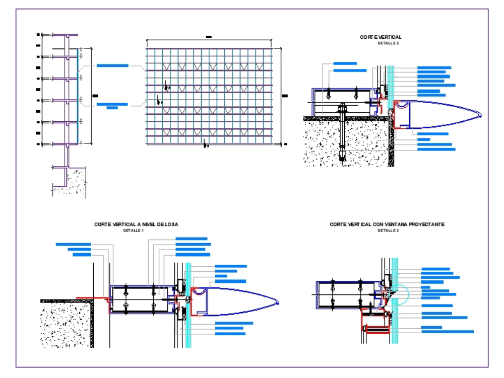 Curtain Wall Detail In Autocad Cad 187 89 Kb Bibliocad - Glass Curtain Wall Details Dwg