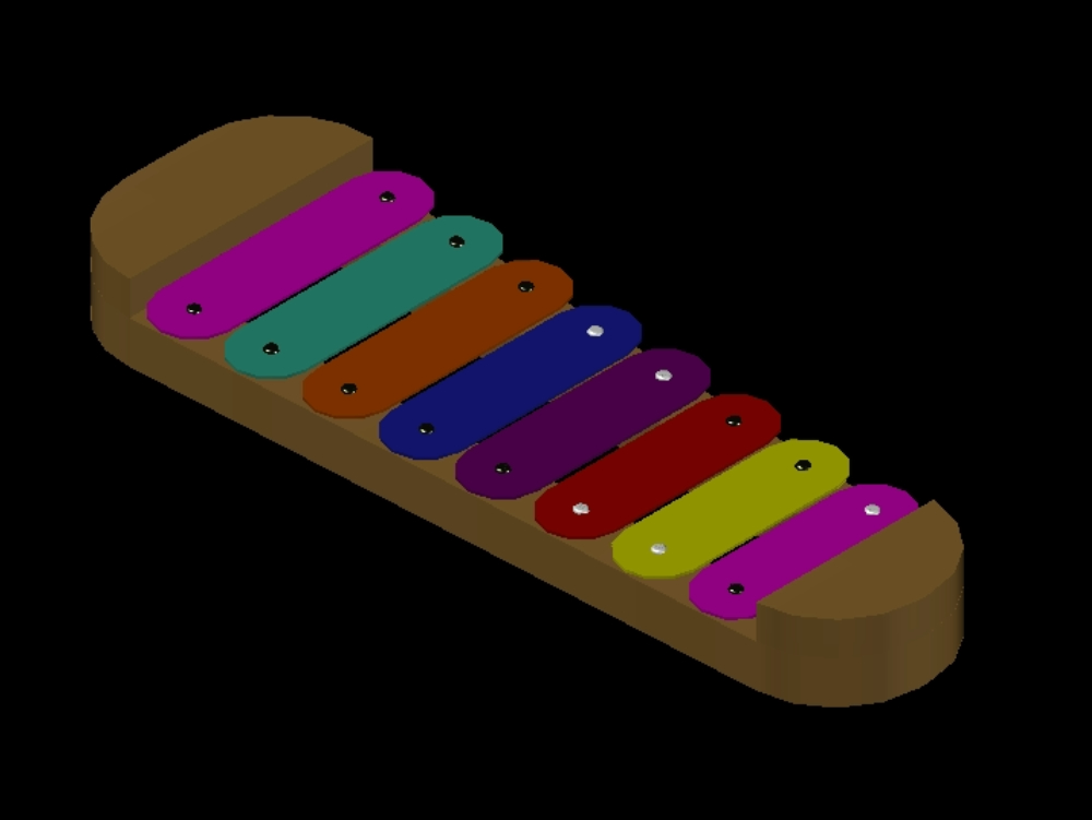 xylophone in 3d