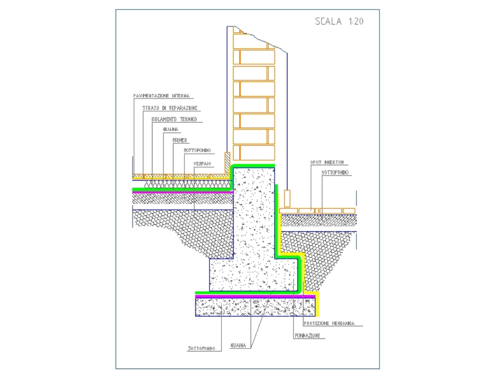 Fundación pared en AutoCAD | Descargar CAD (26.8 KB ... foundation wall diagram 