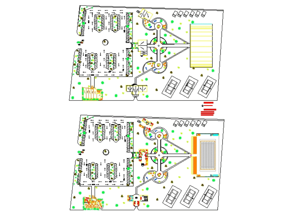 Centro deportivo en AutoCAD | Descargar CAD gratis ( MB) | Bibliocad