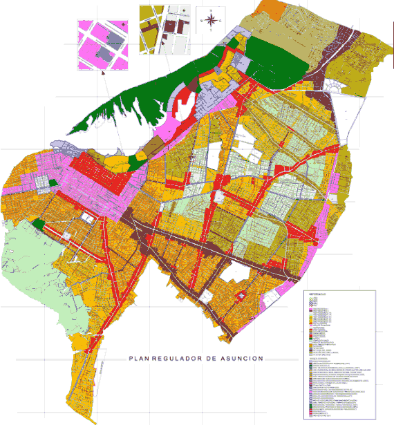 Zoning Map, Asuncion, Paraguay
