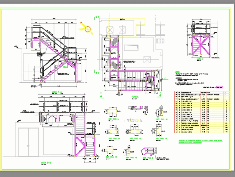 Detalle escalera metalica en AutoCAD | Descargar CAD (216.08 KB) | Bibliocad