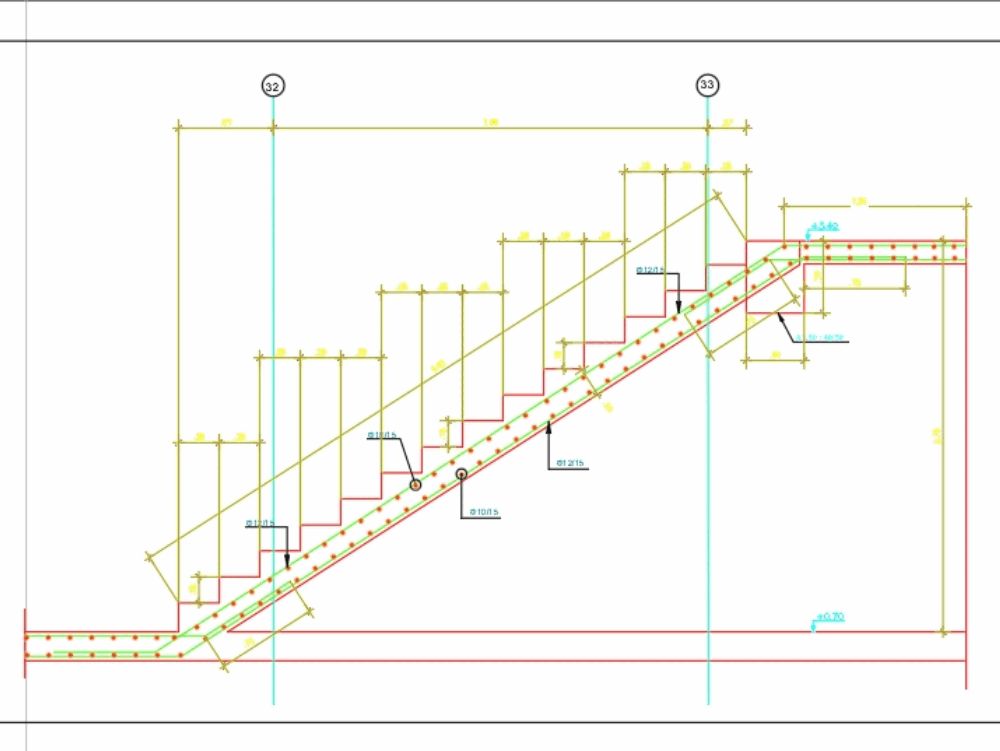 Detalles de escalera 2 en AutoCAD | Descargar CAD gratis (62.89 KB