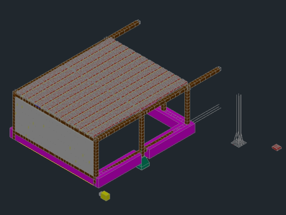 3D-Garagenstruktur