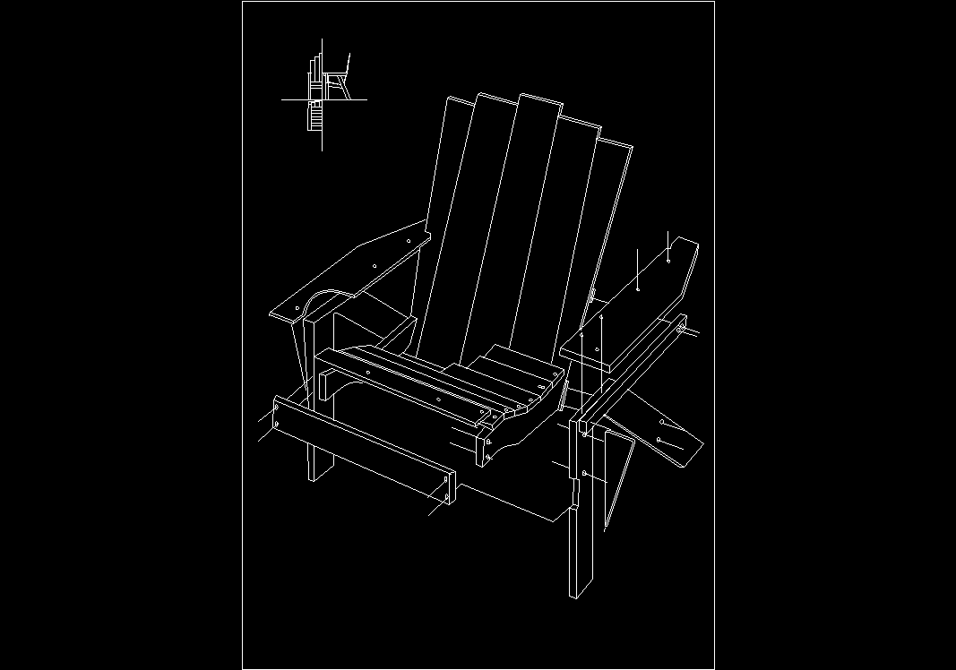 Adirondack chair, wood plank construction detail (59.97 KB ...