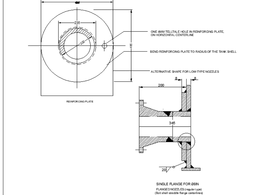 Flange Nozzle mechanical design