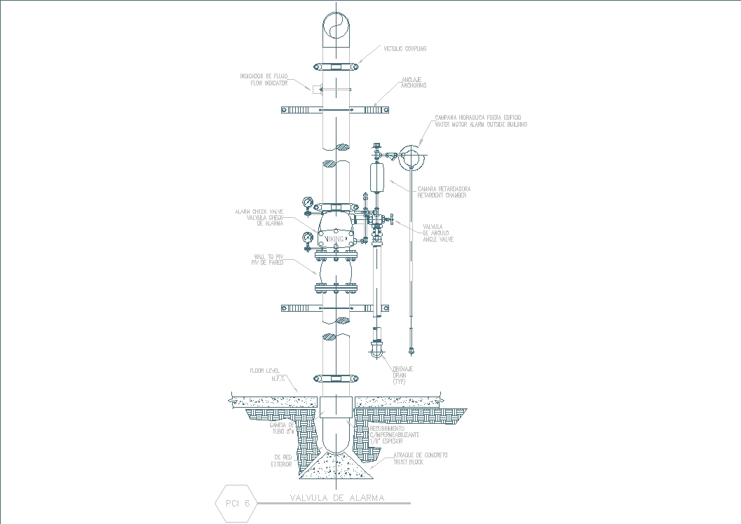 Sprinkler network riser, automatic in AutoCAD | CAD (80.67 ... fire extinguisher diagram 
