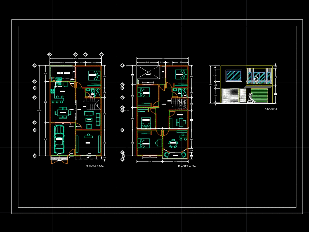 2 storey house in AutoCAD | Download CAD free (174.77 KB ... electrical plan philippines 